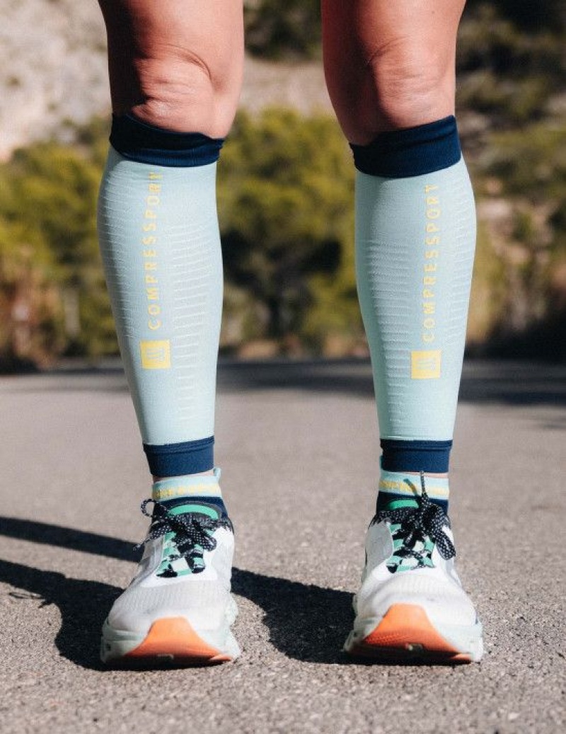 καλτσες για τρεξιμο ανδρικα Compressport Pro αγωνιστικα Socks v4.0 Ultralight Run Low μπλε | PXYHC-3160