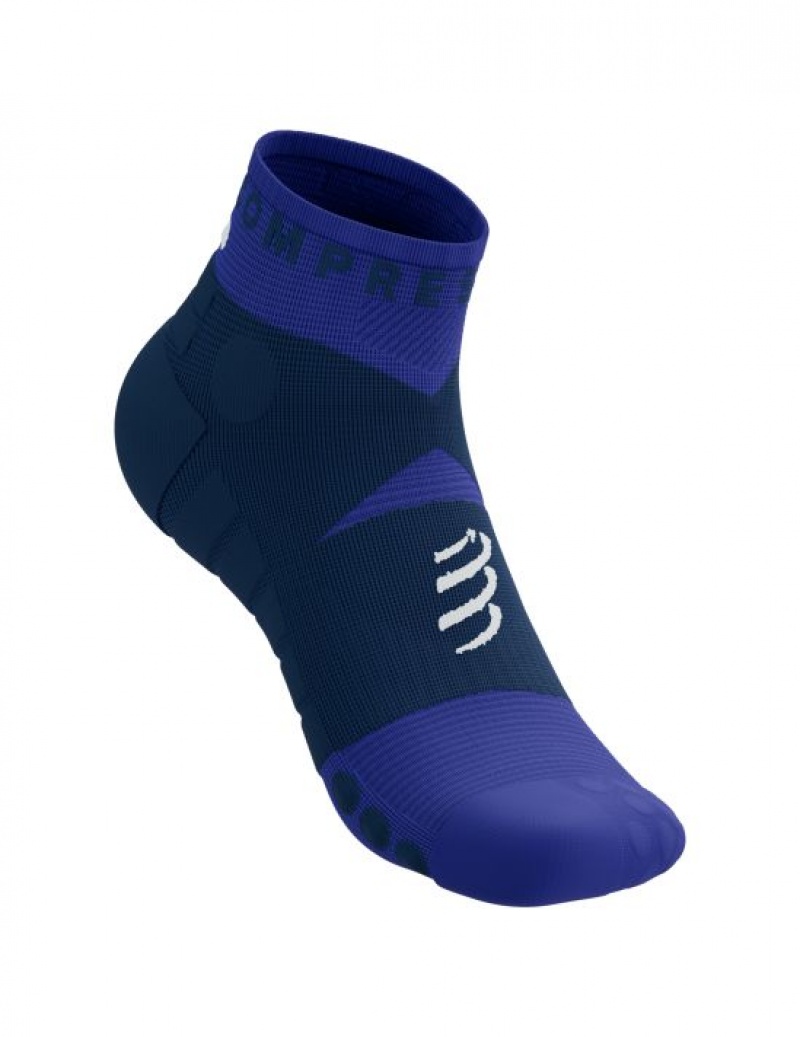 καλτσες για τρεξιμο ανδρικα Compressport Ultra Trail Low Socks μπλε | ZVJUG-4125