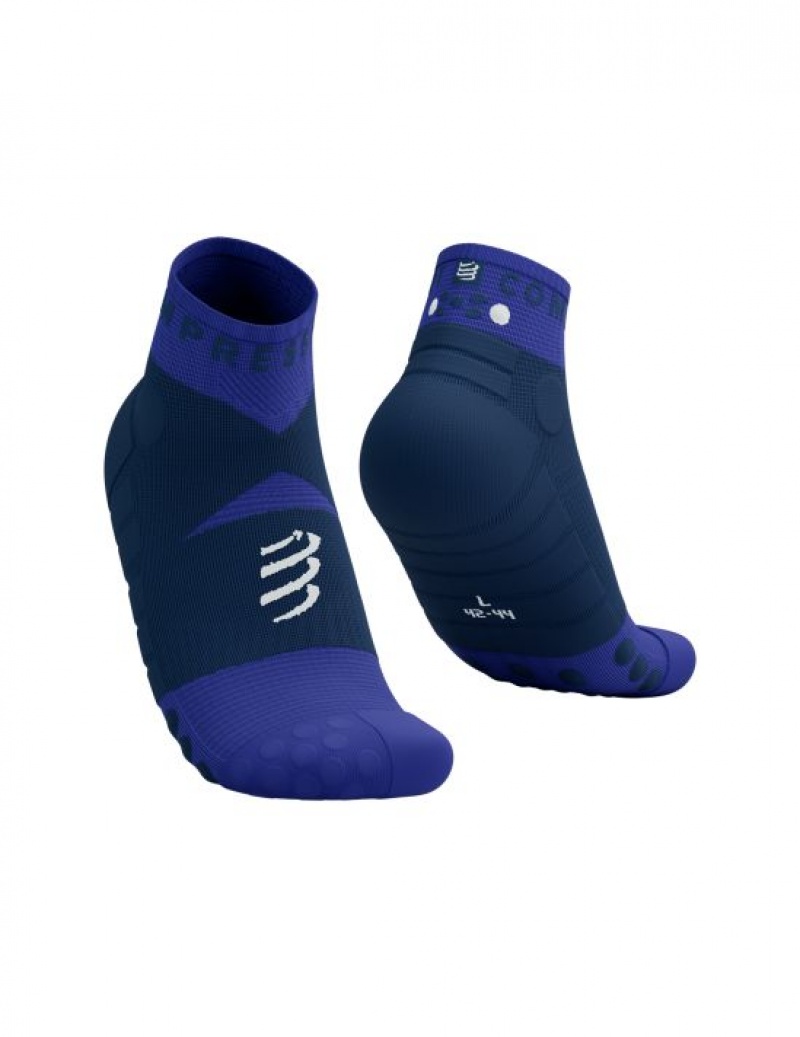 καλτσες για τρεξιμο ανδρικα Compressport Ultra Trail Low Socks μπλε | ZVJUG-4125